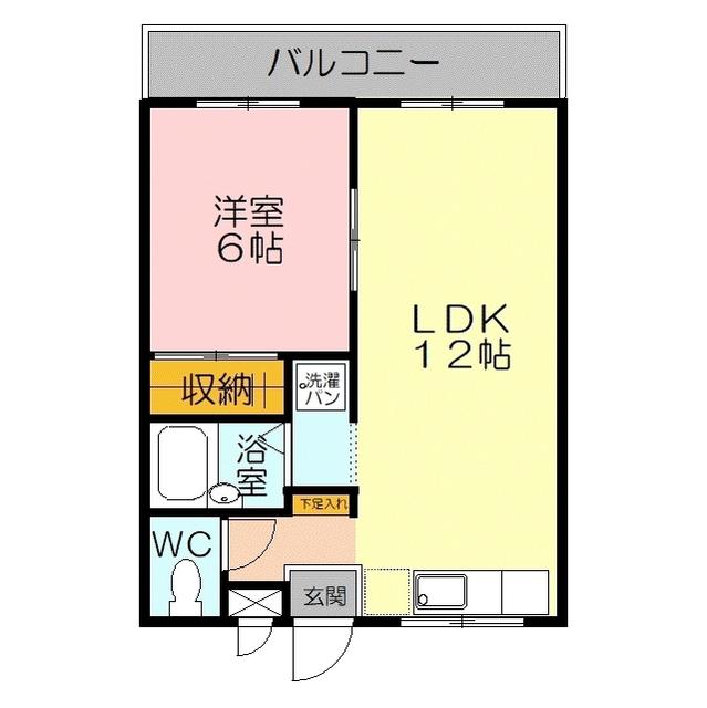 ボヌール井上(1LDK/2階)の間取り写真