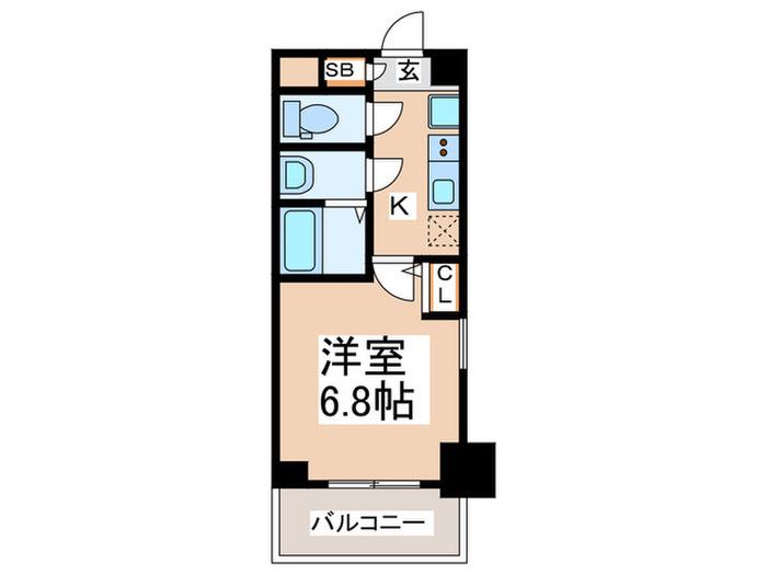 セレニテ日本橋ミラク(1K/8階)の間取り写真