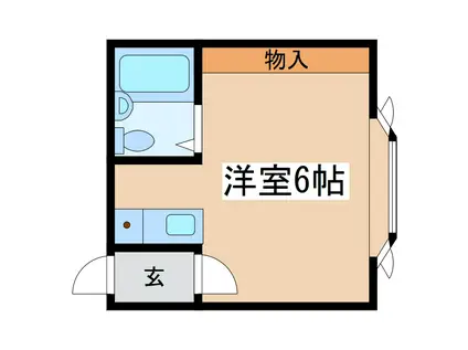 グリーンヒル(ワンルーム/1階)の間取り写真