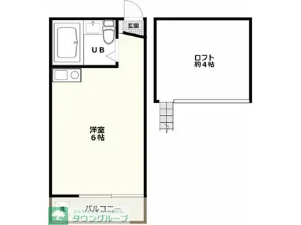 メゾンアルエット(ワンルーム/1階)の間取り写真