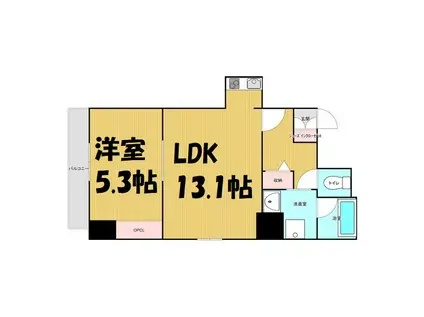 L.A上前津(1LDK/11階)の間取り写真
