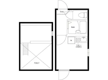 ブリリアント北千住(ワンルーム/3階)の間取り写真