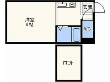 シティハウスメイプル(1DK/2階)の間取り写真