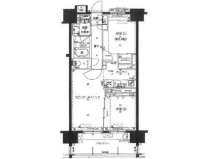 クレア堀切菖蒲園(2LDK/10階)の間取り写真
