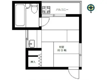 メゾンのぞみ(ワンルーム/2階)の間取り写真