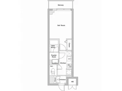 N-STAGE下総中山(1K/1階)の間取り写真
