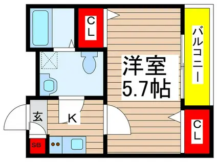 MQUARTO新座II(1K/3階)の間取り写真