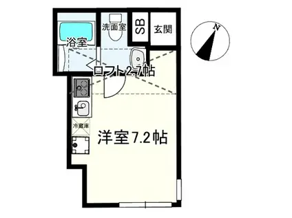 メティス(ワンルーム/1階)の間取り写真