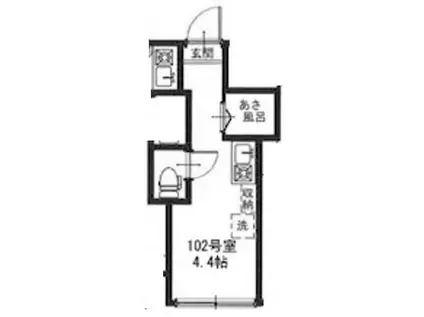 アーバンプレイス高円寺北(ワンルーム/1階)の間取り写真
