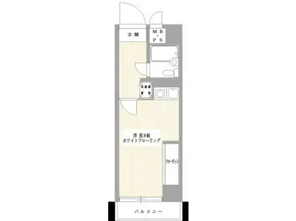 ライオンズマンション浅草駅前(ワンルーム/6階)の間取り写真