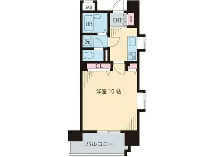 オリーブスクエア(1K/2階)の間取り写真