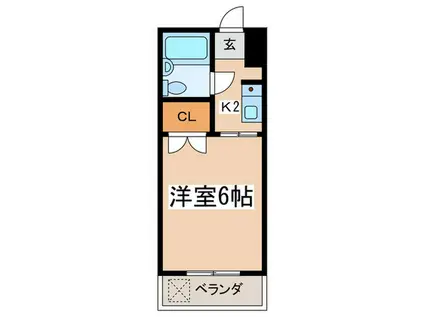 ドミール経堂(1K/1階)の間取り写真