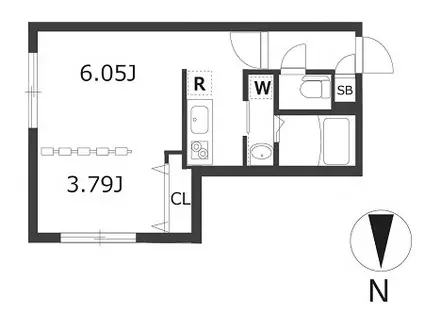 BRANCHE久我山(1DK/4階)の間取り写真