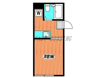 ドミール・ウタ(1K/2階)の間取り写真