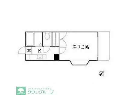 アーバンクレスト(1K/2階)の間取り写真