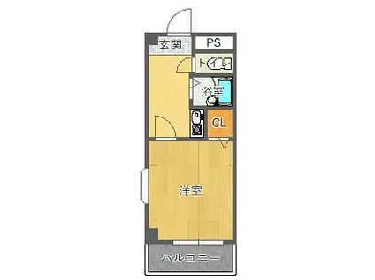 プチフラット千里山(ワンルーム/4階)の間取り写真