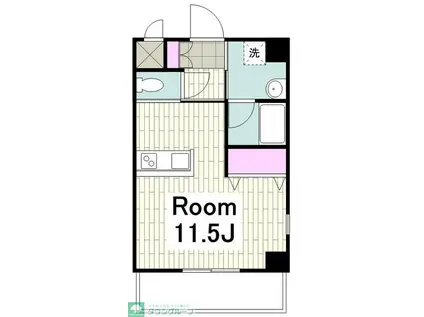 アルトベルク横浜(ワンルーム/3階)の間取り写真