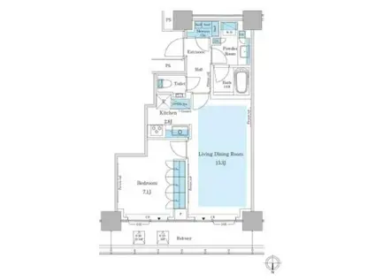 クラス青山(1LDK/9階)の間取り写真