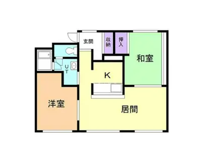 フェリーチェ(2LDK/2階)の間取り写真