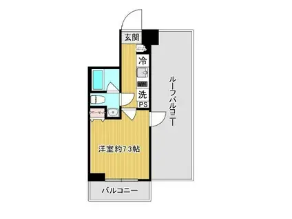 SHOKEN RESIDENCE横浜大口(1K/4階)の間取り写真