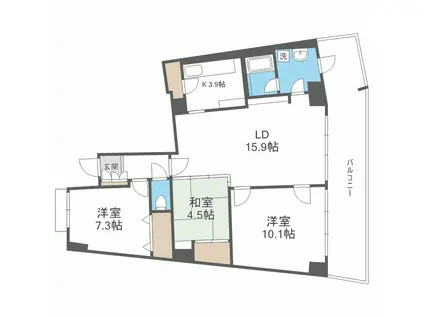 アイランドシティインフィニガーデン イースト棟(3LDK/13階)の間取り写真