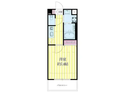 ロイヤルクィーンズパーク吹田片山町(1K/9階)の間取り写真