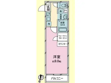 コンフォルタ秋津(1K/3階)の間取り写真