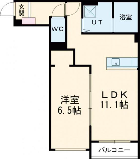 RIGEL EIN(1LDK/2階)の間取り写真