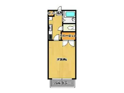 パインヒルズ仙川-女性限定-(1K/2階)の間取り写真