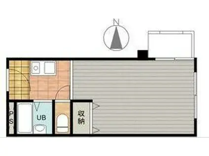 クローバーMオザキ(1K/3階)の間取り写真