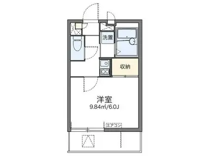 レオパレスアルビレオ(1K/1階)の間取り写真