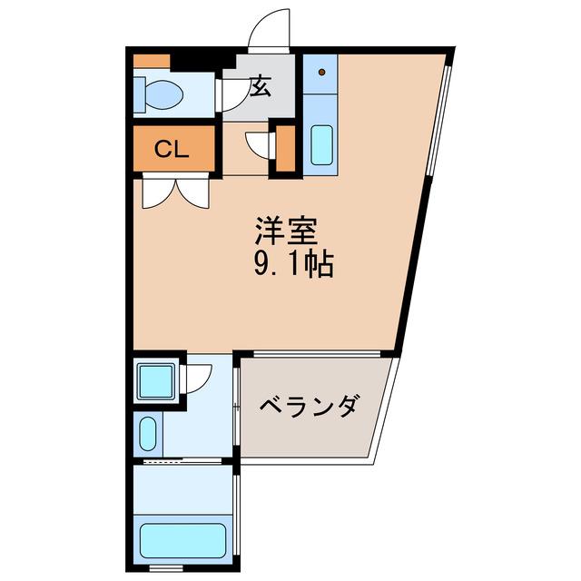 Tステージ新栄(ワンルーム/3階)の間取り写真