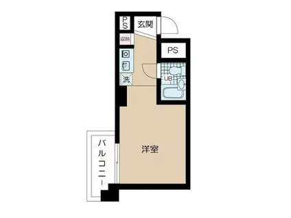 クレイル両国(ワンルーム/2階)の間取り写真