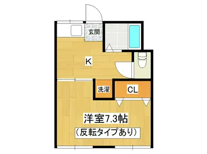 KMSS-5 A-1(1K/1階)の間取り写真