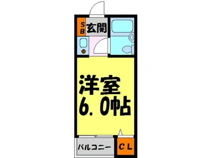 ザ・マンションフロムヒア(1K/3階)の間取り写真