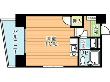 シティハイツ中津口(ワンルーム/5階)の間取り写真