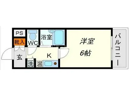 コート西中島(1K/4階)の間取り写真