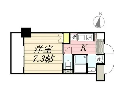 キルンズ西新(1K/7階)の間取り写真