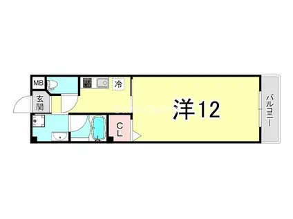 プラマーIII番館(1K/3階)の間取り写真