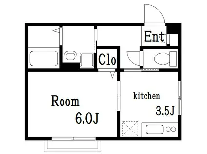 ANNEX きのえね(1K/1階)の間取り写真