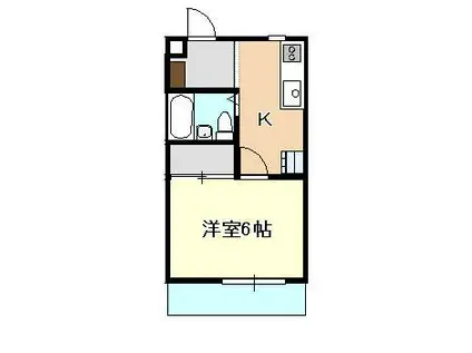 ホワイトメゾン21(1K/2階)の間取り写真