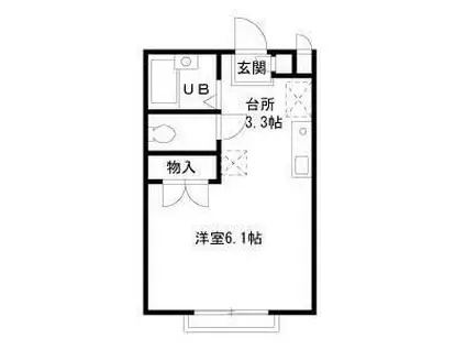 エステート南野(ワンルーム/2階)の間取り写真