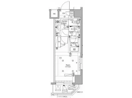 シーフォルム関内II(1K/8階)の間取り写真