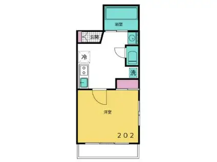 メゾン・ド・クック(1K/2階)の間取り写真