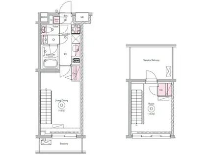 リテラス川崎ウエスト(1LDK/3階)の間取り写真