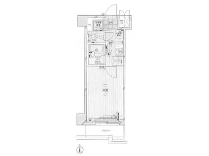 ルーブル野方三番館(1K/7階)の間取り写真