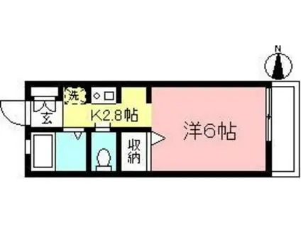 ベルジュルネ(1K/1階)の間取り写真