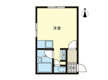 ファミール糸田(ワンルーム/1階)の間取り写真