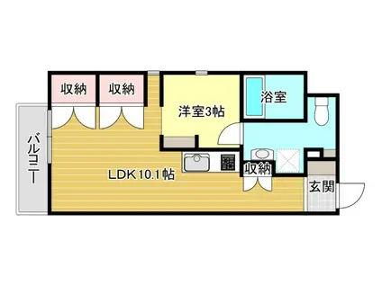 アルコ14(ワンルーム/5階)の間取り写真