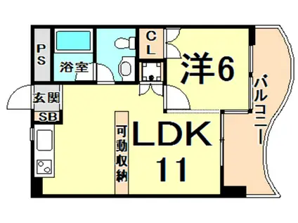 コナヴィレッジ(1LDK/4階)の間取り写真